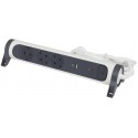 Разклонител 3ка 1,5м. с ключ и защита от пренапрежение USB A+C